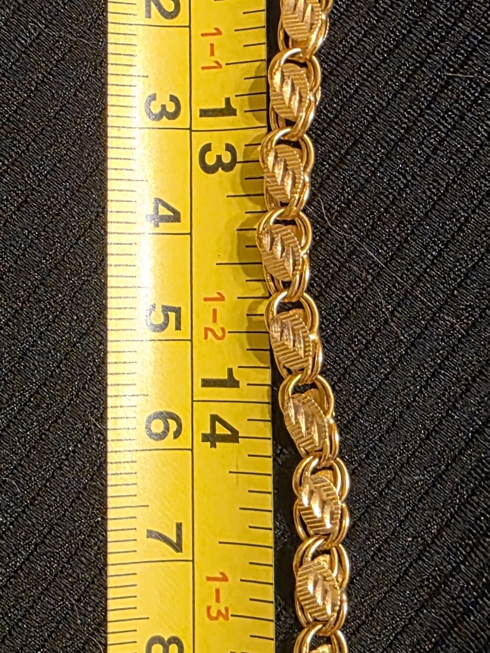 21k Gold Damascus Chain W/ Stamp 21k Not Plated Almost 13grams 16" - Picture 6 of 14